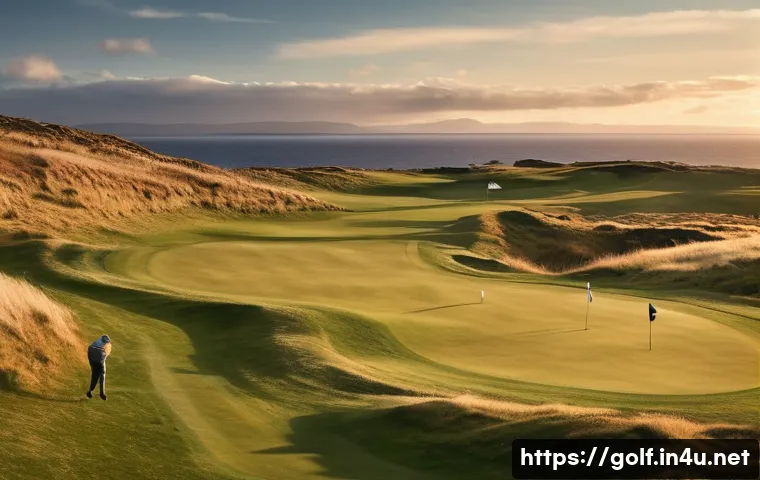 골프의 역사와 기원 - **Prompt 1: The Ancient Roots of Golf in Scotland**
    A panoramic view of a vast, windswept Scotti...